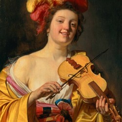 Woman playing the violin, 1626